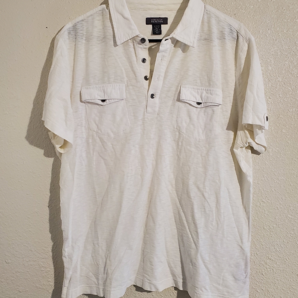FINAL PRICE: Kenneth Cole Reaction White Collared Shirt